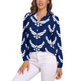 thumbnail image 1 of United States Air Force Logo, White Graphic Long Sleeve Blouse Woman Streetwear Casual Shirts Summer Oversize Woman Streetwear Clothing Birthday Present, 1 of 7