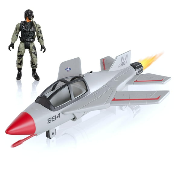 Brooklyn Lollipop Sky Raider Fighter Jet Toy Airplane, Realistic Military Aircraft, Collectible, 3+ Years