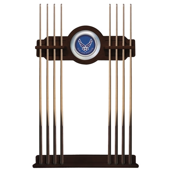 United States Air Force Solid Wood Cue Rack with a English Tudor Finish