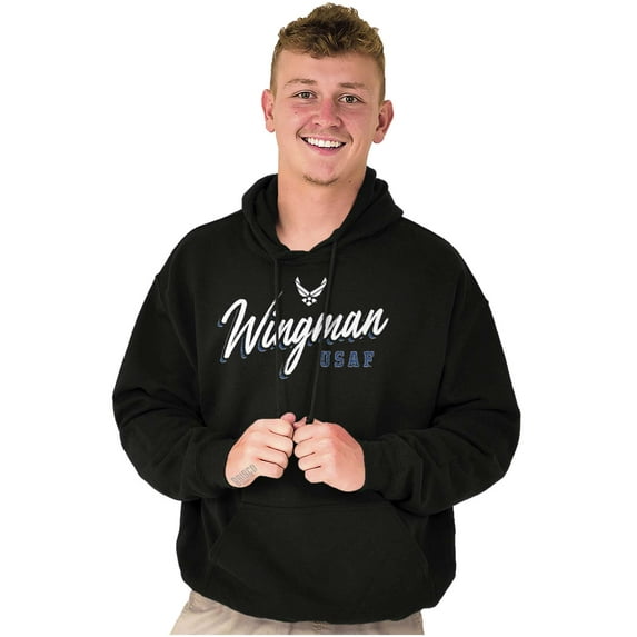 United States Air Force Wingman USAF Hoodie Hooded Sweatshirt Men Brisco Brands S