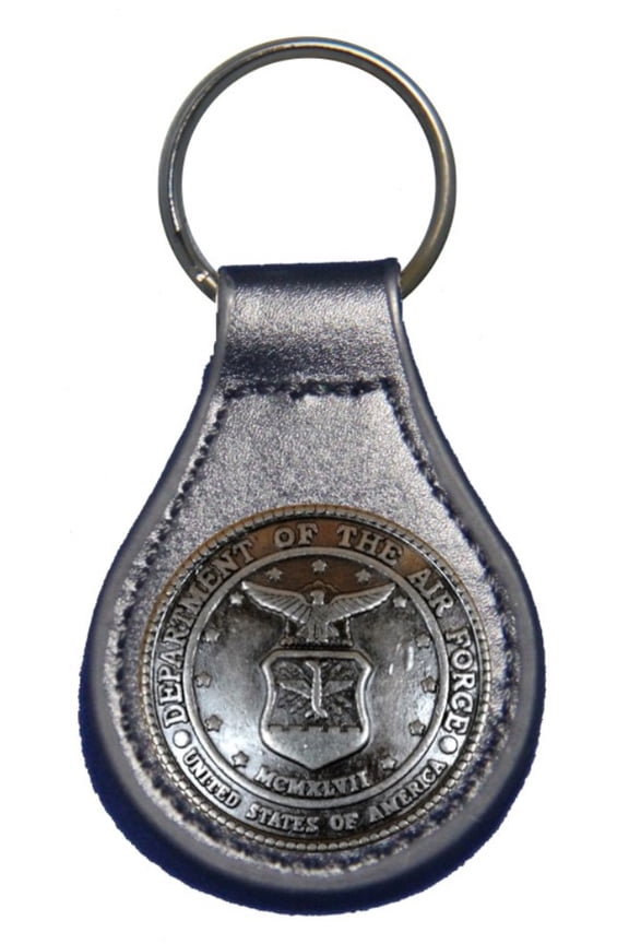 United States Air Force leather key fob or keychain Black