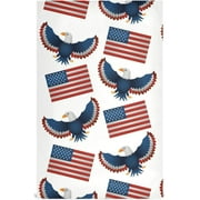 United States of America Flags Tea Towels Set of 4 USA Eagle Flying Kitchen Dish Cloth with Hanging Loop, 18"x28" Lint-Free Absorbent Towel for Kitchen Drying Wiping and Cleaning