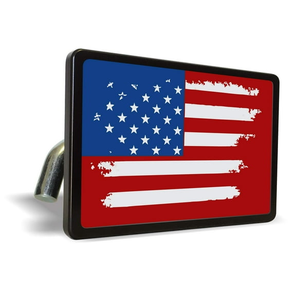 United States American Flag (Color Design) - Premium QuaIity Anodized Billet Aluminum Laser Engraved UV Resistant Metal Trailer/Tow Hitch Cover for 2" Receivers, Luxury Product for Truck, SUV or Car