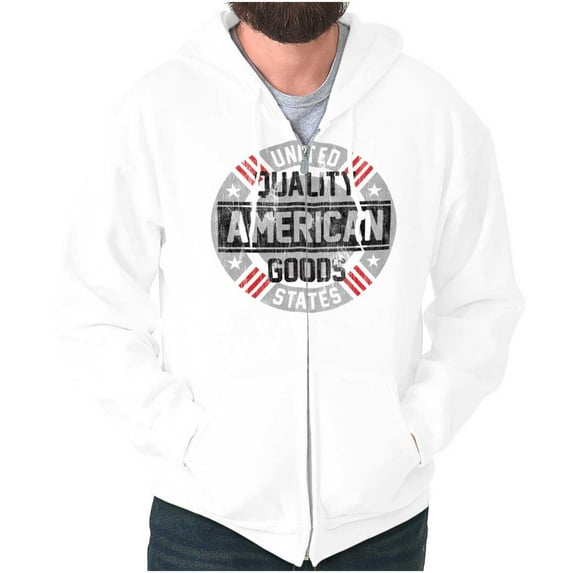 United States American Goods Pride Unisex Fleece Graphic Zip Up Hoodie Brisco Brands 2X