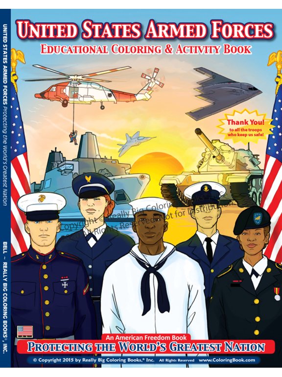 United States Armed Forces Coloring & Activity Book (8.5"x11")