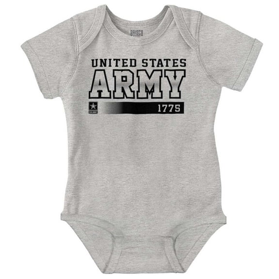 United States Army 1775 Star Logo Romper Boys or Girls Infant Baby Brisco Brands 6M