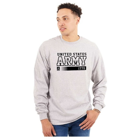 United States Army 1775 Star Logo Unisex Plus Size Long Sleeve Tee Shirt Brisco Brands 2X