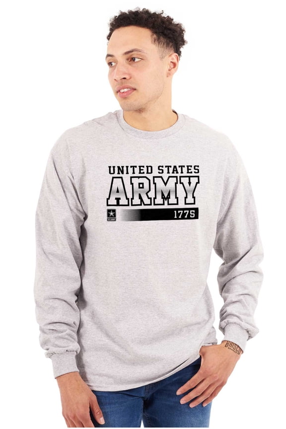 United States Army 1775 Star Logo Unisex Plus Size Long Sleeve Tee Shirt Brisco Brands 3X