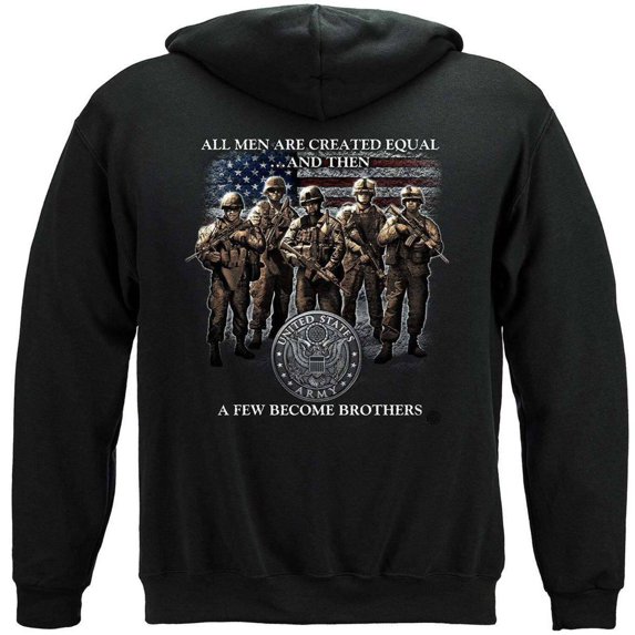 United States Army Brotherhood Hooded Sweatshirt by , Black, 2XL