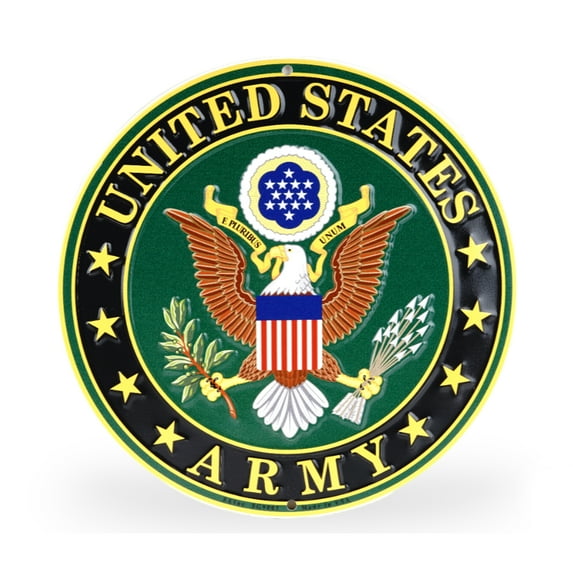 United States Army Decorative Metal Wall Plate for Home, Office, or Man Cave. Very sturdy. 2 holes for easy hanging anywhere. Great gift for your fellow United States Army soldier. Officially Licensed