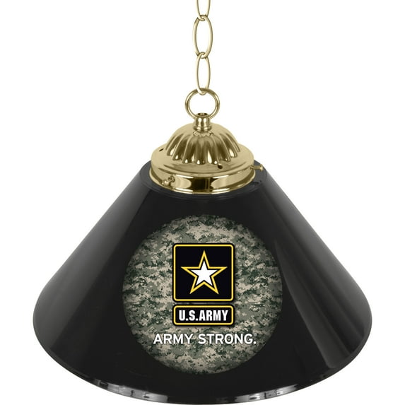 United States Army Digital Camo 14-Inch Single Pendant Light with Pull Chain