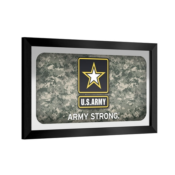 United States Army Digital Camo Ready-To-Hang Black Framed Wall Mirror
