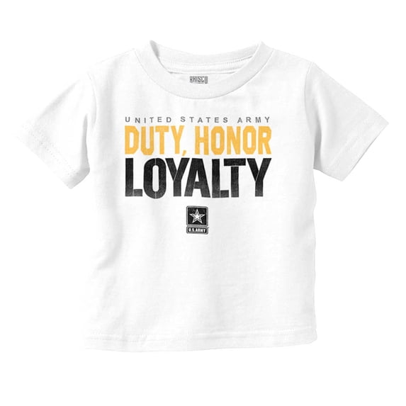 United States Army Duty Honor Loyalty Toddler Boy Girl T Shirt Infant Toddler Brisco Brands 3T