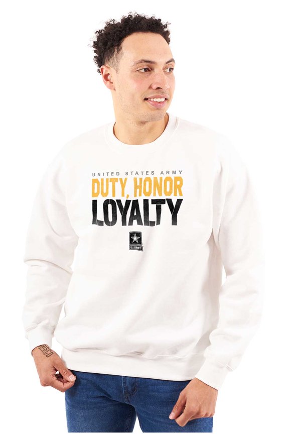 United States Army Duty Honor Loyalty Unisex Plus Size Sweatshirt Brisco Brands 3X