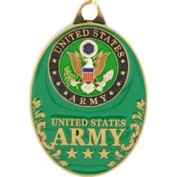 Eagle Emblems KC2036 Key Ring - Army Logo - Oval, Bright-Shine - 1.75 in.