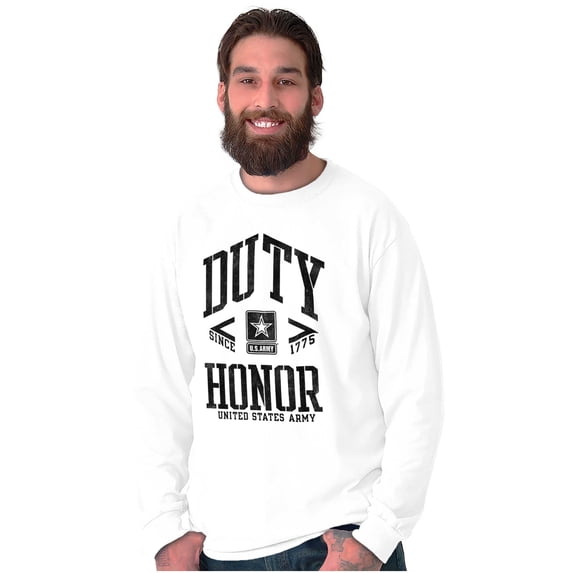 United States Army Logo Duty Honor Long Sleeve TShirt Men Women Brisco Brands X