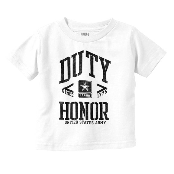 United States Army Logo Duty Honor Toddler Boy Girl T Shirt Infant Toddler Brisco Brands 18M