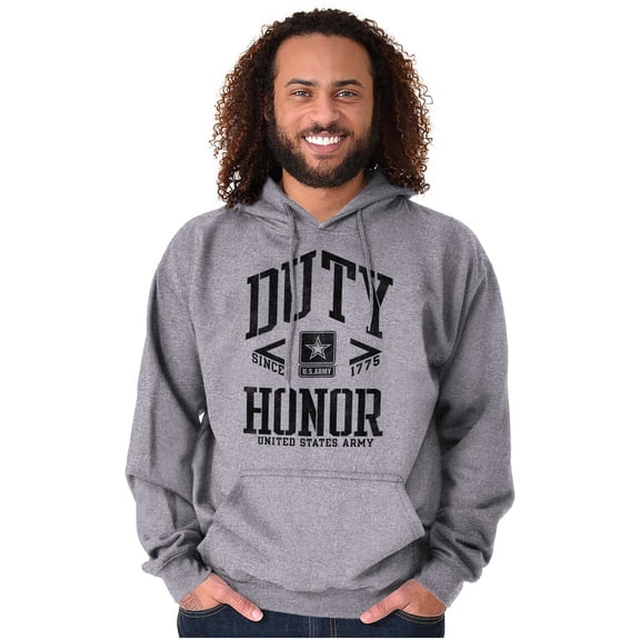 United States Army Logo Duty Honor Unisex Plus Fleece Graphic Hoodie Brisco Brands 3X