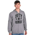 thumbnail image 1 of United States Army Logo Duty Honor Unisex Plus Size Zip Hoodie Brisco Brands 2X, 1 of 4