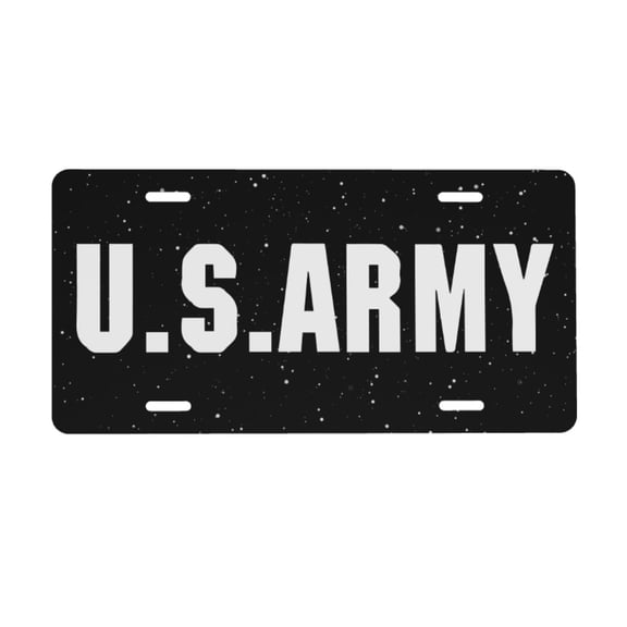 United States Army Logo License Plate 6x12 Inch Thickening Aluminum Metal Decorative License Plates, Universal Fit For Trucks, Suvs, Vehicles