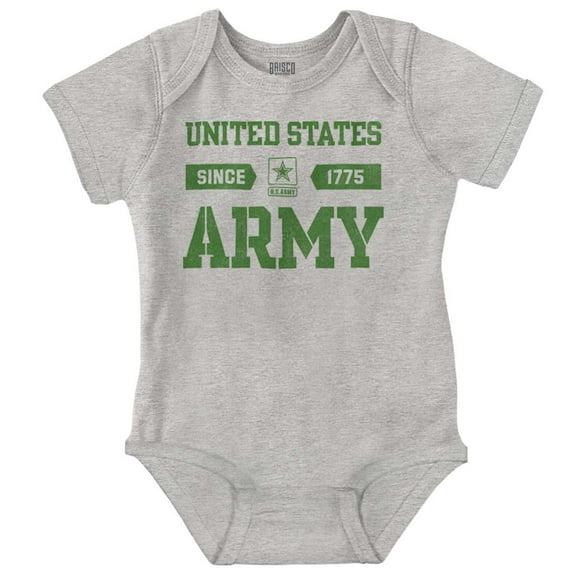United States Army Logo Since 1775 Romper Boys or Girls Infant Baby Brisco Brands NB