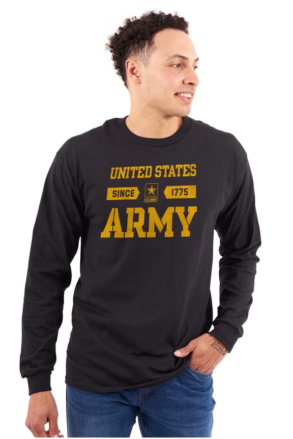 United States Army Logo Since 1775 Unisex Plus Size Long Sleeve Shirt Brisco Brands 2X