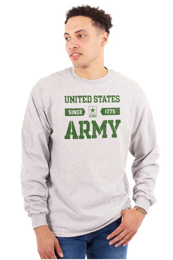 United States Army Logo Since 1775 Unisex Plus Size Long Sleeve Shirt Brisco Brands 3X