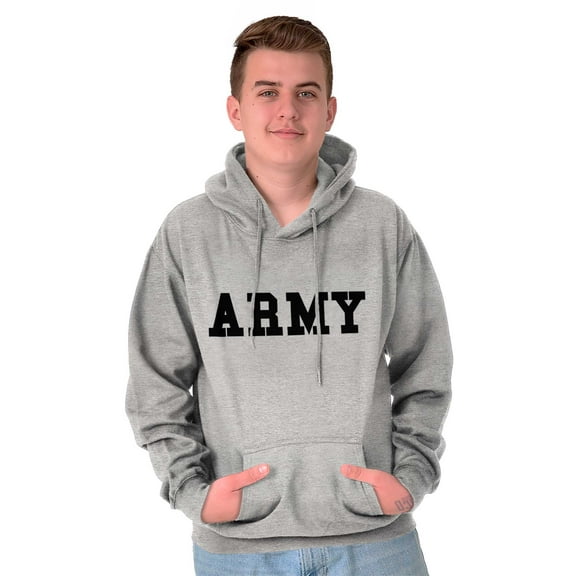 United States Army Military Hoodie Sweatshirt Women Men Brisco Brands L