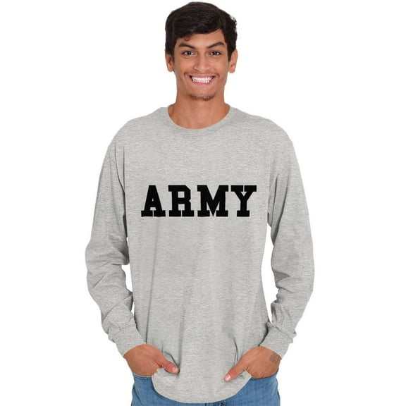 United States Army Military Plus Size Long Sleeve Graphic Tee Shirt Brisco Brands 3X