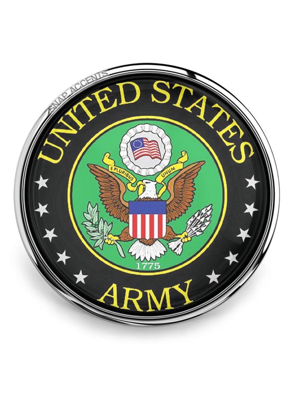 Snap Jewelry 18MM United States Army Emblem Ginger Charm Button