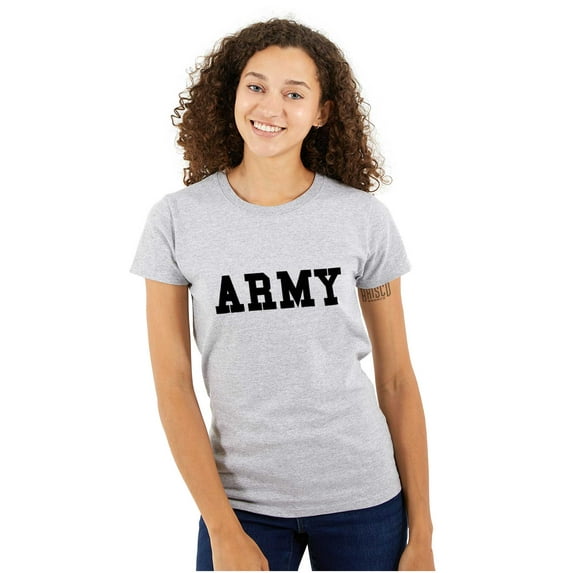 United States Army Military Womens Fitted Plus Size Graphic Tee Brisco Brands 2X