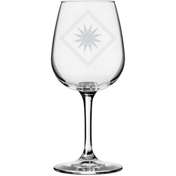 United States Army National Guard 40th Infantry Division Etched All Purpose 12.75oz Libbey Wine Glass