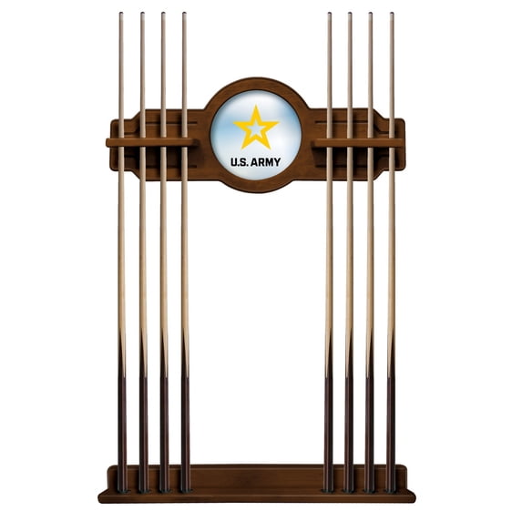 U.S. Army Cue Rack in Chardonnay Finish