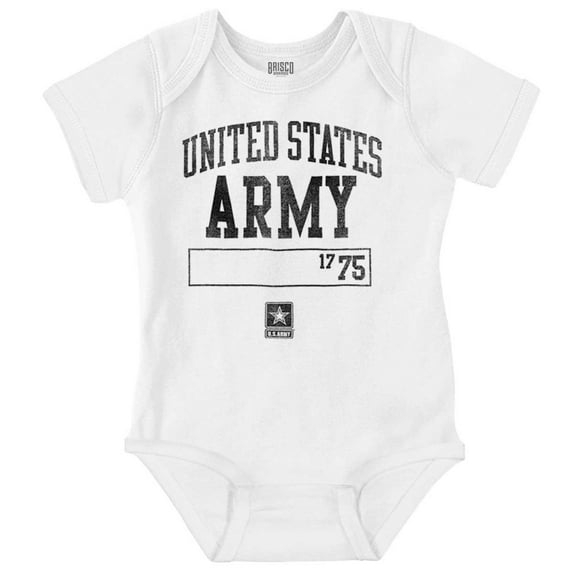 United States Army Star Logo 1775 Romper Boys or Girls Infant Baby Brisco Brands 18M