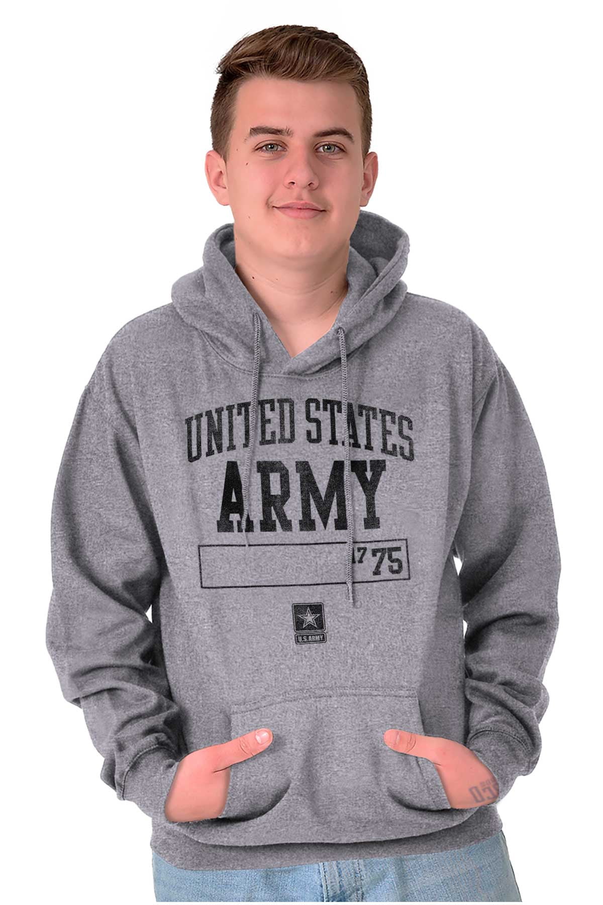 United States Army Star Logo 1775 Unisex Plus Fleece Graphic Hoodie ...