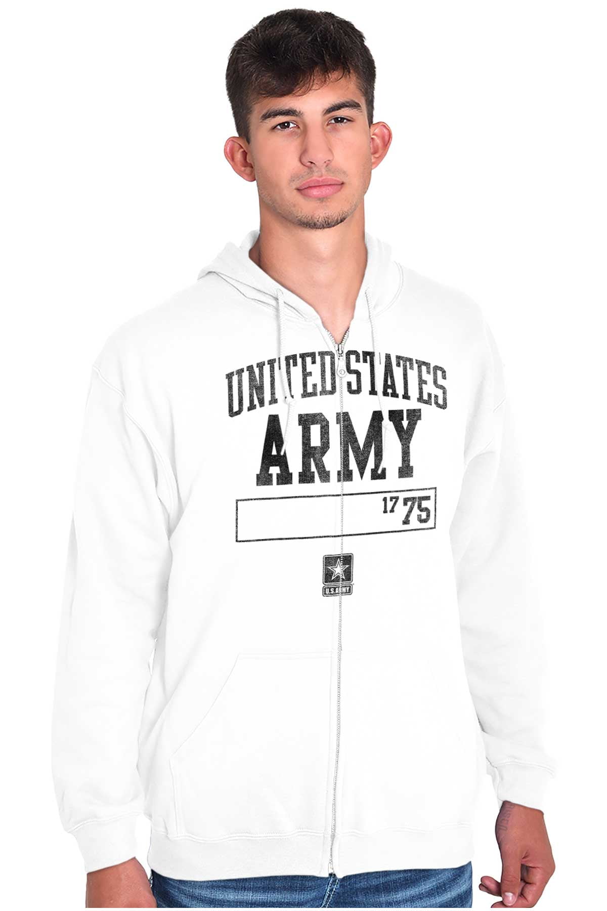 United States Army Star Logo 1775 Zip Up Hoodie Men's Women's Brisco ...