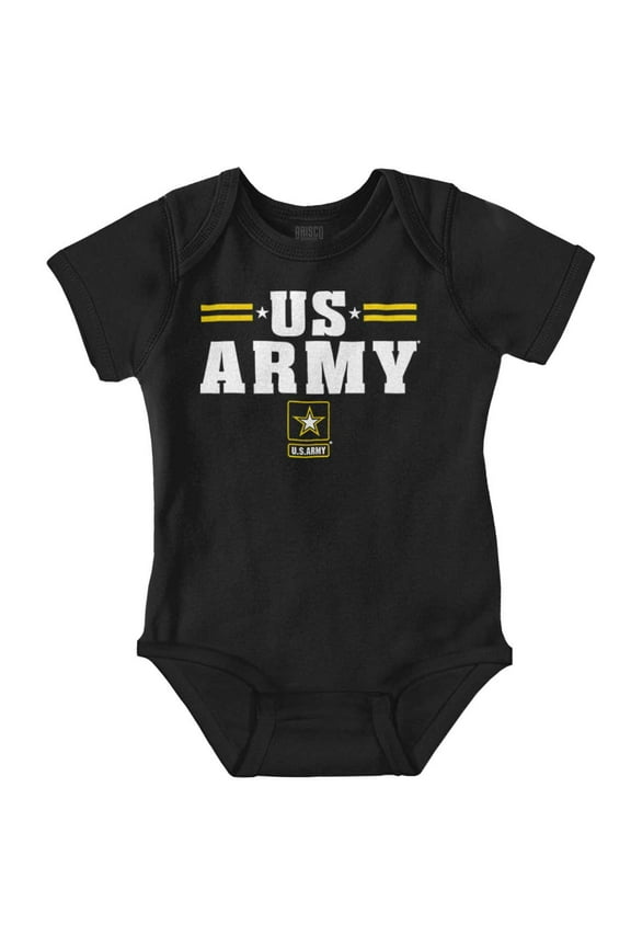United States Army Star Logo Military Romper Boys or Girls Infant Baby Brisco Brands 18M