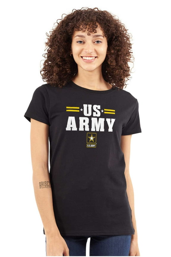 United States Army Star Logo Military Women's T Shirt Ladies Tee Brisco Brands S