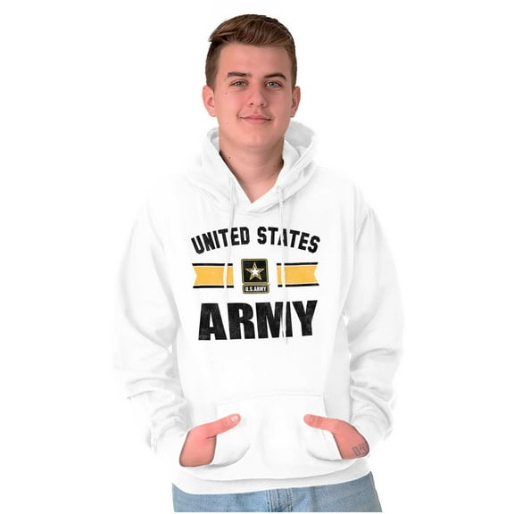 United States Army Star Logo Ribbon Hoodie Sweatshirt Women Men Brisco Brands M