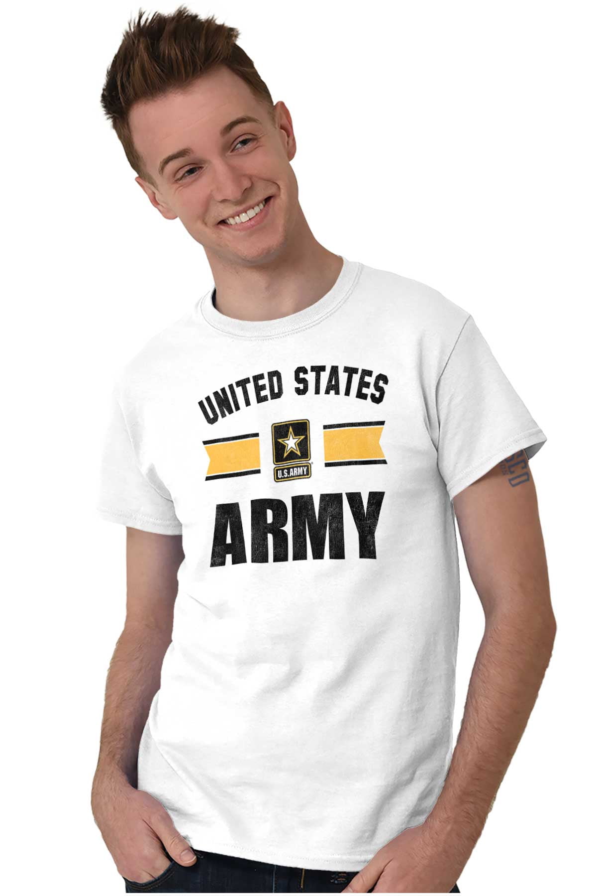 United States Army Star Logo Ribbon Men's Graphic T Shirt Tees Brisco ...