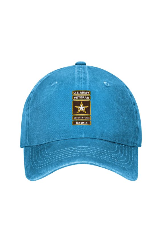United States Army Veteran Desert Storm Bosnia Cowboy Hat Baseball Hat Trucker Hat For Men Women Retro Denim Hats Baseball Cap Dad Hat