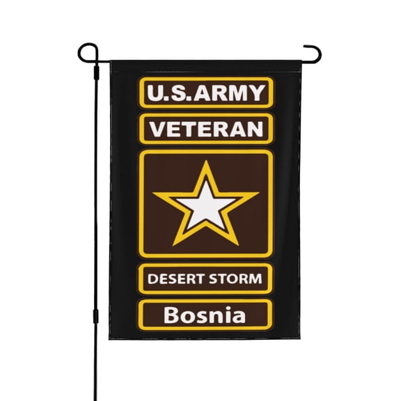United States Army Veteran Desert Storm Bosnia Garden Flag 12.5 X 18 Inch Double Sided, Decorative Flag Balcony Courtyard Indoor Welcome Garden Flag