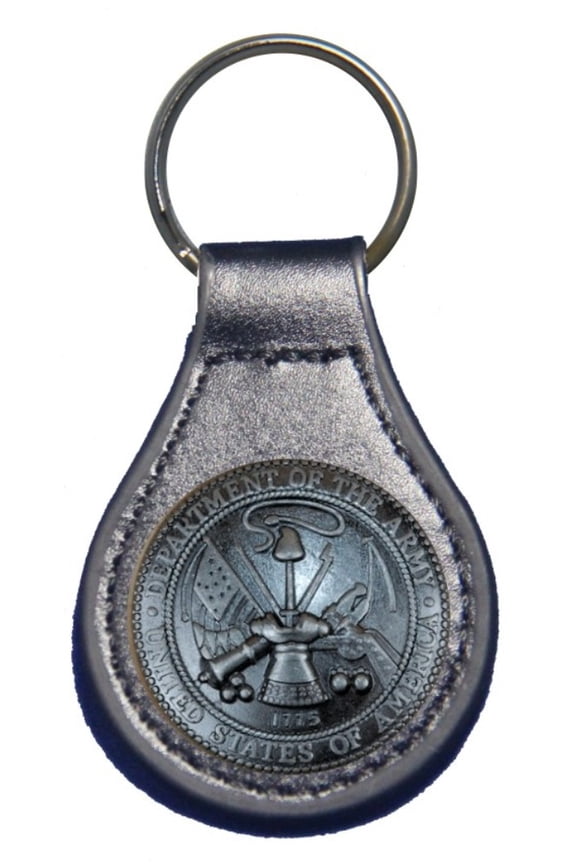 United States Army leather key fob or keychain Black
