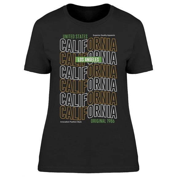 United States California Style T-Shirt Women -Image by Shutterstock, Female XX-Large