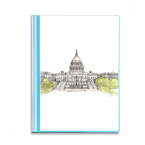 United States Capitol Art Deco  Fashion Book Sheet Protectors Portfolio Binder Folder