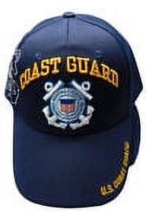 United States Coast Guard 1790 Anchors Shadow Navy Blue Embroidered Hat Cap