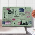 thumbnail image 1 of United States Cutting Board, Newspaper New York Sketchy of Liberty and Texts Lipstick Vintage, Decorative Tempered Glass Cutting and Serving Board, Large Size, Multicolor, by Ambesonne, 1 of 5
