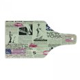 thumbnail image 1 of United States Cutting Board, Newspaper New York Sketchy of Liberty and Texts Lipstick Vintage, Decorative Tempered Glass Cutting and Serving Board, Wine Bottle Shape, Multicolor, by Ambesonne, 1 of 1