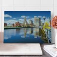 thumbnail image 1 of United States Cutting Board, Providence Rhode Island Riverfront Spring Season Water Reflection Buildings, Decorative Tempered Glass Cutting and Serving Board, Large Size, Multicolor, by Ambesonne, 1 of 5