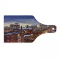 thumbnail image 1 of United States Cutting Board, Richmond Virginia Highway Office Buildings Downtown at Dusk Urban Lifestyle, Tempered Glass Cutting and Serving Board, Wine Bottle Shape, Multicolor, by Ambesonne, 1 of 1